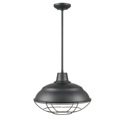 1 Light Mini Pendant, Matte Black