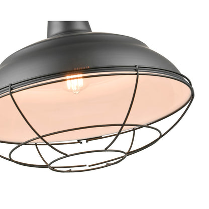 1 Light Mini Pendant, Matte Black