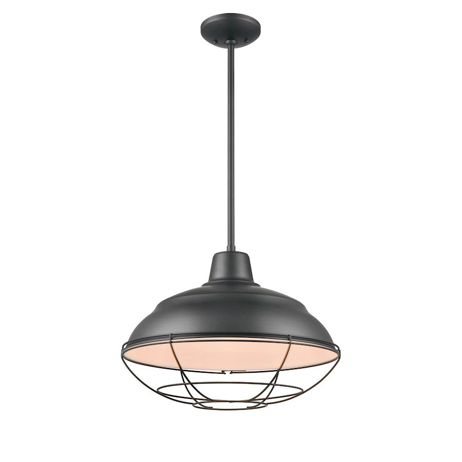 1 Light Mini Pendant, Matte Black