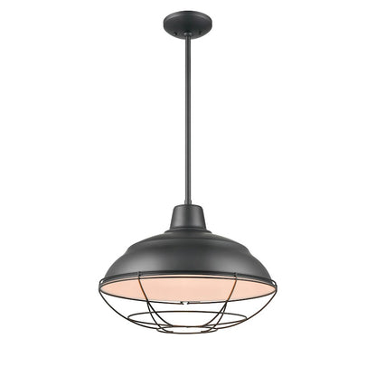 1 Light Mini Pendant, Matte Black