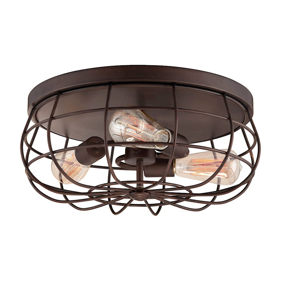 Millennium Lighting Neo-Industrial 3 Light Flushmount