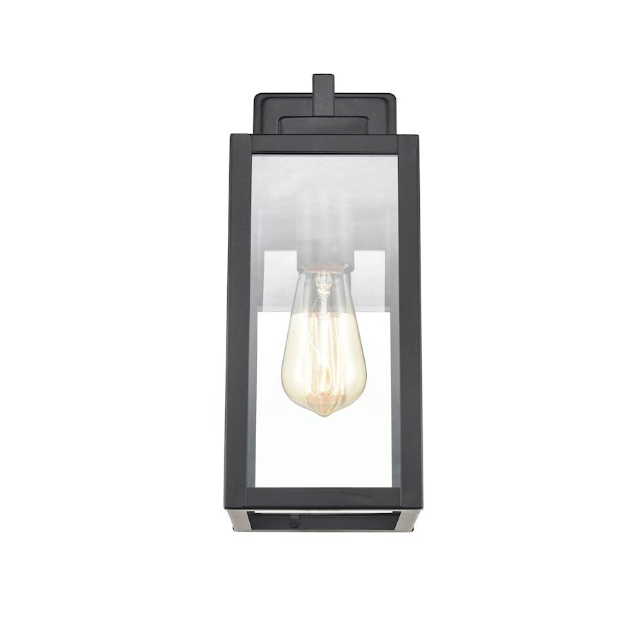 Millennium Lighting 1 Light 13" Outdoor Sconce, PC Black/Clear - 60071-PBK