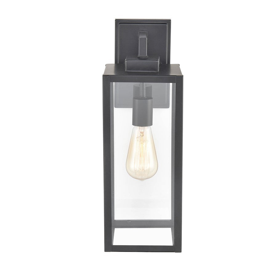 Millennium Lighting 1 Light 17" Outdoor Sconce, PC Black/Clear - 60081-PBK