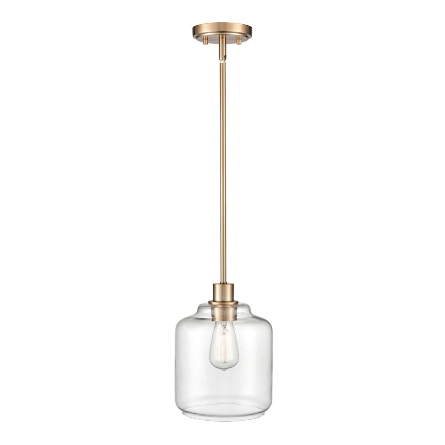 Millennium Lighting Asheville 1 Light Pendant, Modern Gold/Clear - 6901-MG