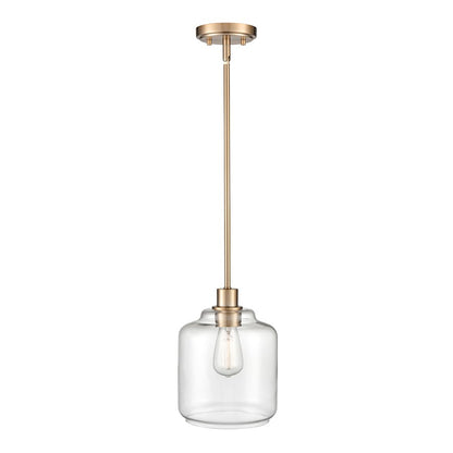 Millennium Lighting Asheville 1 Light Pendant, Modern Gold/Clear - 6901-MG