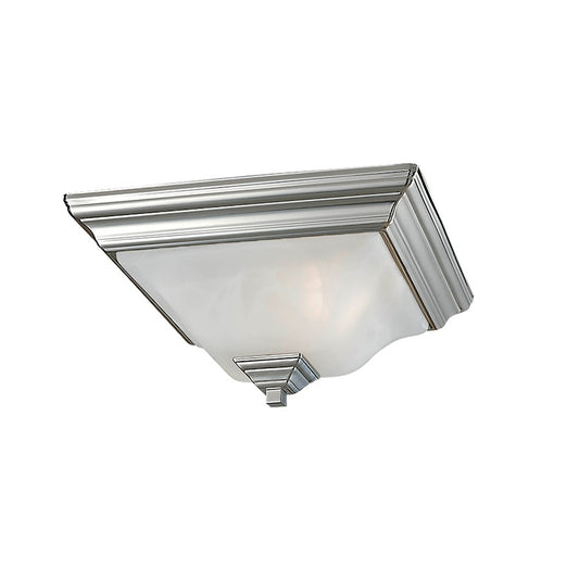 Millennium Lighting 2 Light Flush, Satin Nickel