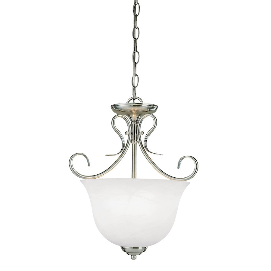 3 Light Pendant, Satin Nickel