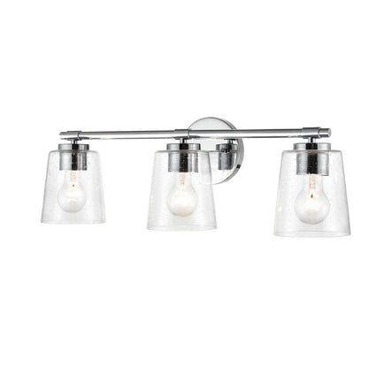 Millennium Lighting 3 Light Vanity, Chrome/Clear Seeded - 8113-CH