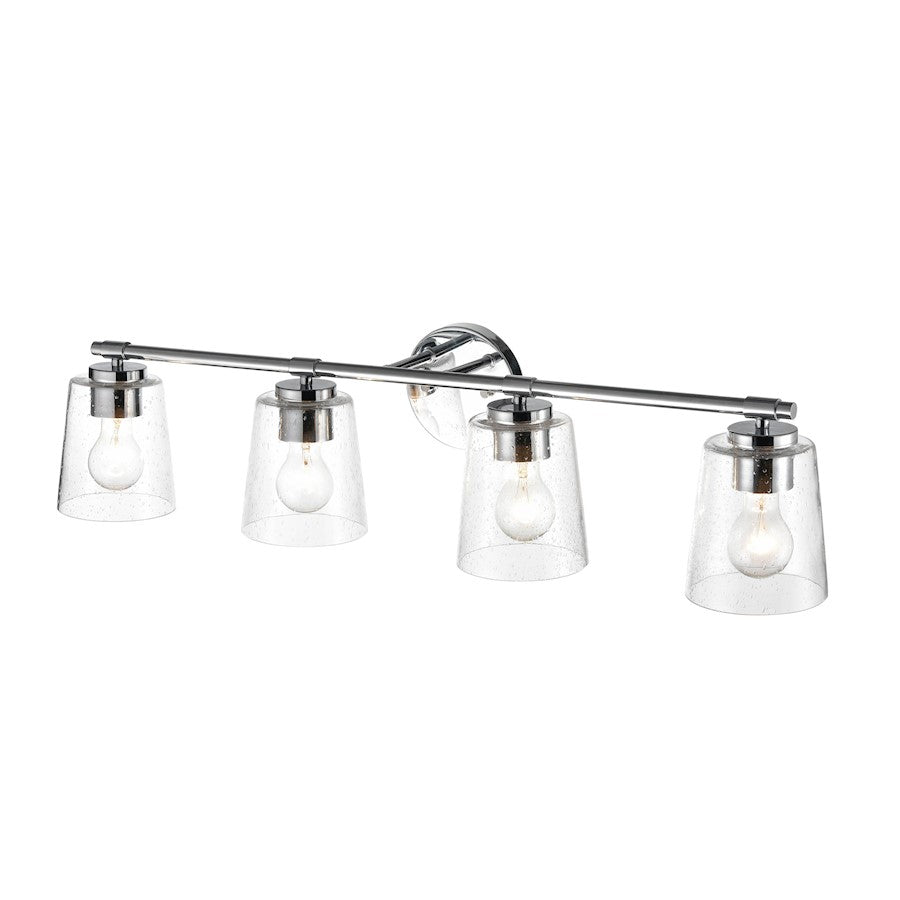 Millennium Lighting 4 Light Vanity, Chrome/Clear Seeded - 8114-CH
