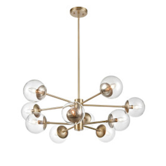 Millennium Lighting 10 Light Chandelier, Modern Gold - 8150-MG