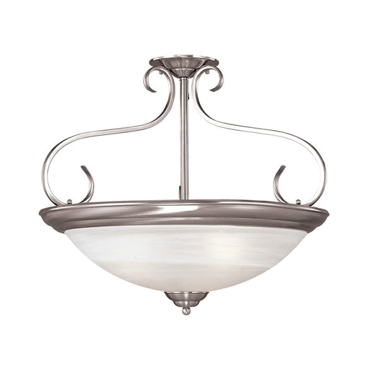 Millennium Lighting 3 Light  Semi Flush Mount, Satin Nickel