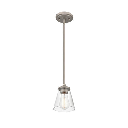 Millennium Josleen 1 Light 6.75" Pendant, Satin Nickel/Clear - 9111-SN