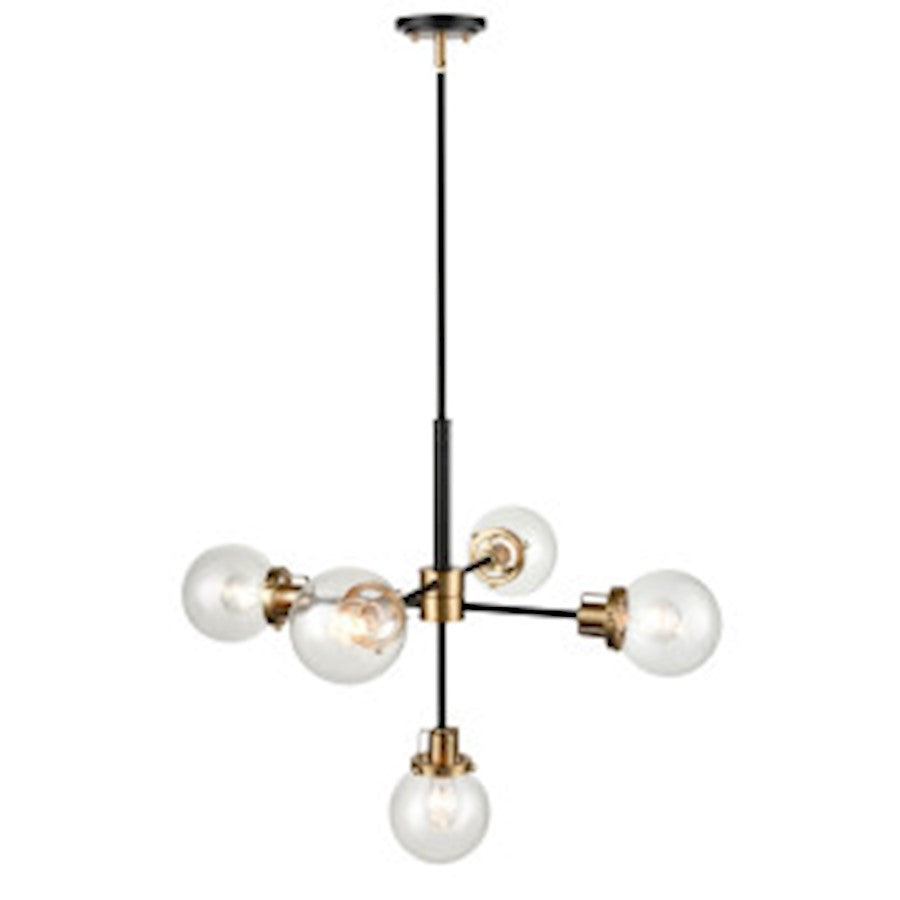 Millennium Lighting Mellrosa 1 Light 26" Pendant Light, Black/Gold - 9205-MB-MG