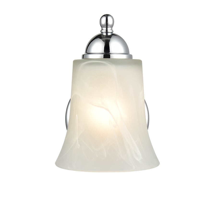 Millennium Lighting 1 Light Wall Sconce, Satin Nickel/Faux Alabaster - 9331-SN