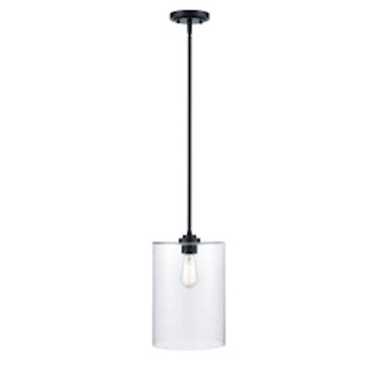 Millennium Lighting 1 Light 14" Mini-Pendant Light, Matte Black - 9611-MB