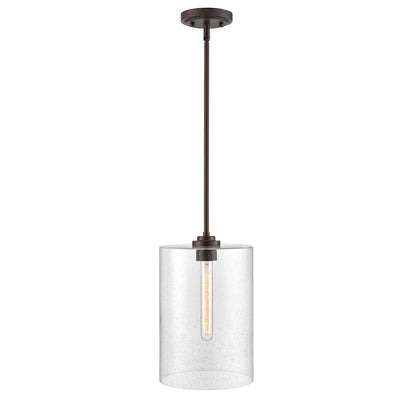 Millennium Lighting Moven 1 Light 9" Mini-Pendant, Bronze/Seeded - 9611-RBZ