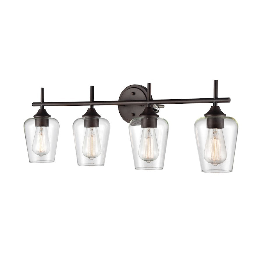 4 Light Bathroom Vanity Light, Rubbed Bronze