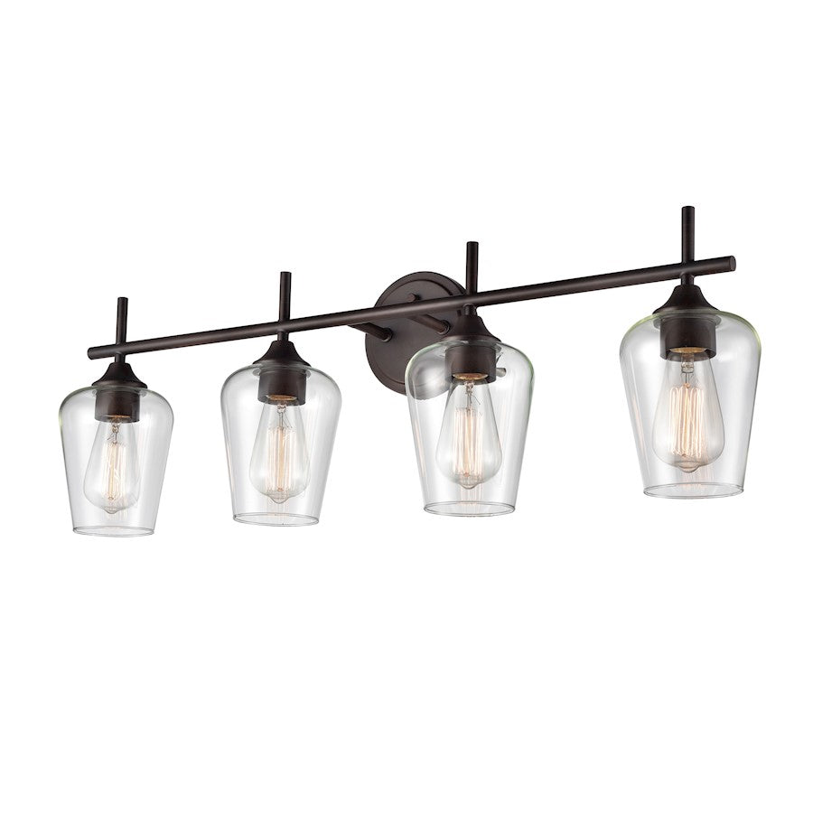 4 Light Bathroom Vanity Light, Rubbed Bronze