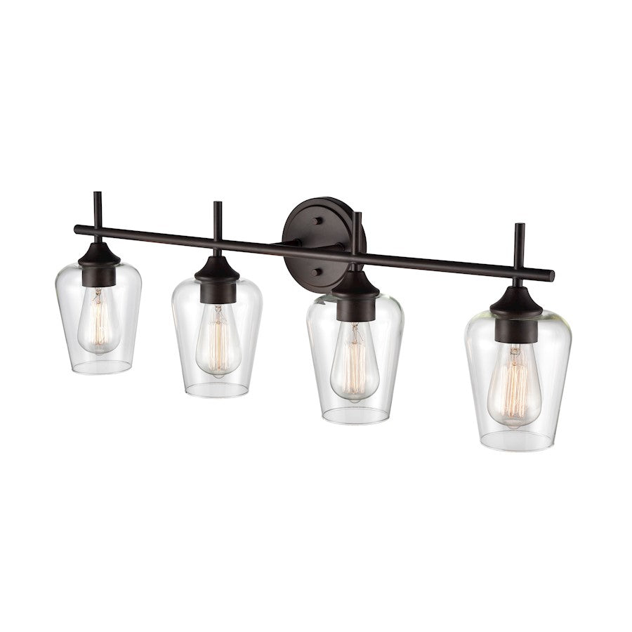 4 Light Bathroom Vanity Light, Rubbed Bronze