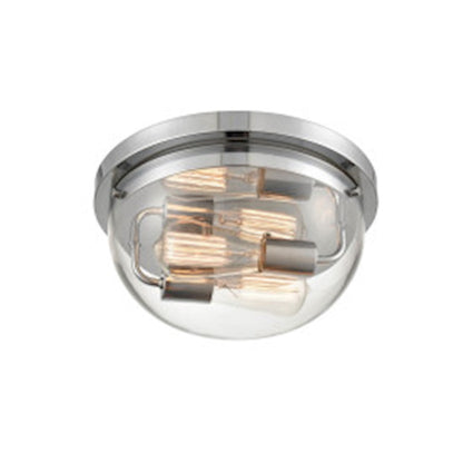 Millennium Ashford 2 Light 6" Semi-Flush Ceiling Mount, Chrome/Clear - 9712-CH