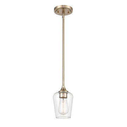 1 Light Mini Pendant, Modern Gold