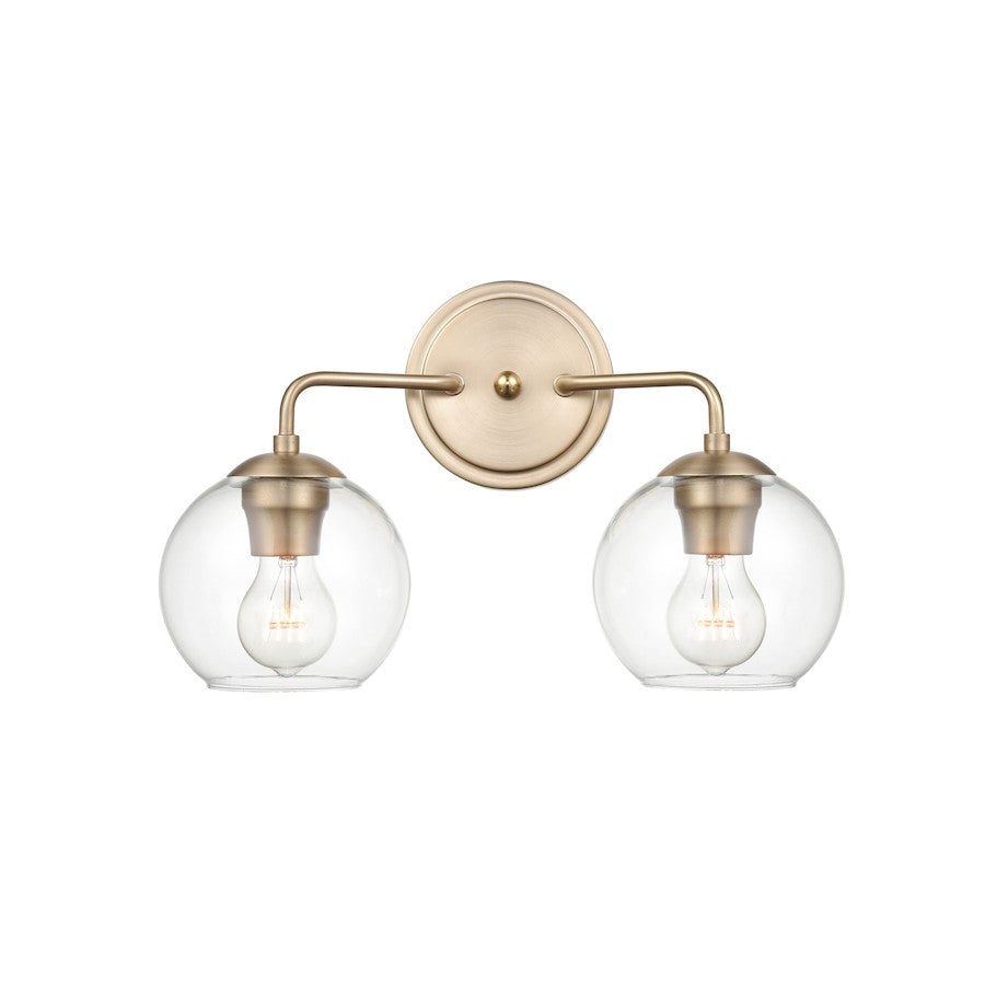 2 Light Bathroom Vanity Light, Modern Gold