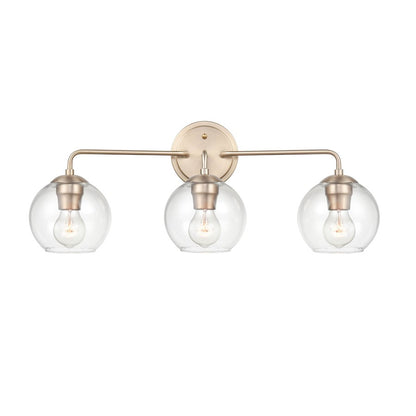 3 Light Bathroom Vanity Light, Modern Gold