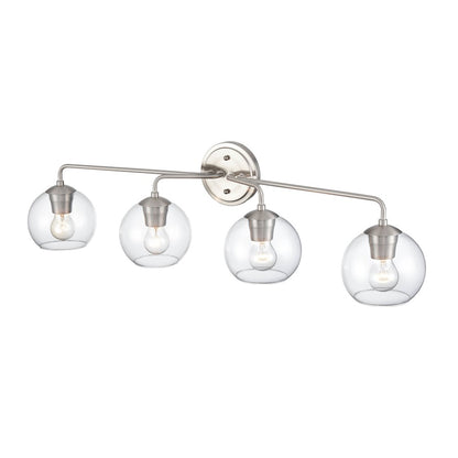 4 Light Bathroom Vanity Light, Brushed Nickel