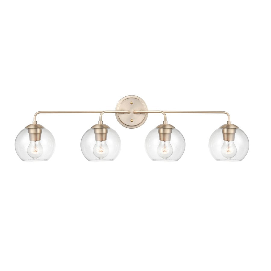 4 Light Bathroom Vanity Light, Modern Gold