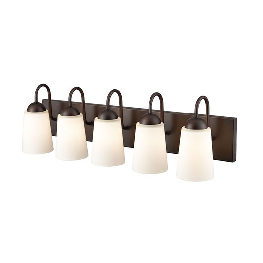 Millennium Lighting Ivey Lake 5 Light Vanity Light, Bronze/Etched - 9815-RBZ