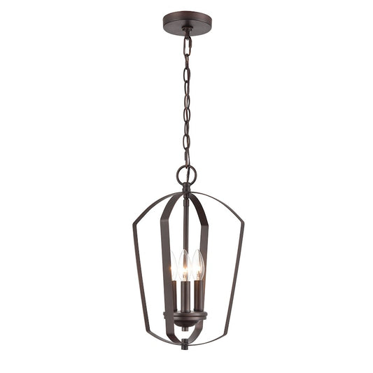 Millennium Lighting Ivey Lake 3 Light 11" Pendant, Bronze/Etched - 9823-RBZ