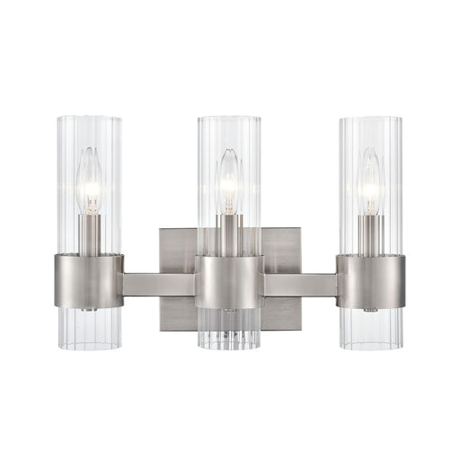Millennium Lighting Caberton 3 Light Vanity, Nickel/Clear Beveled - 9963-BN