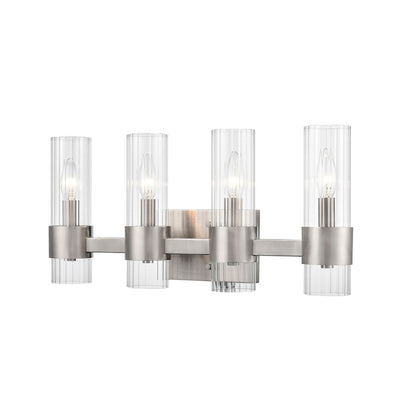 4 Light Bathroom Vanity Light, Nickel