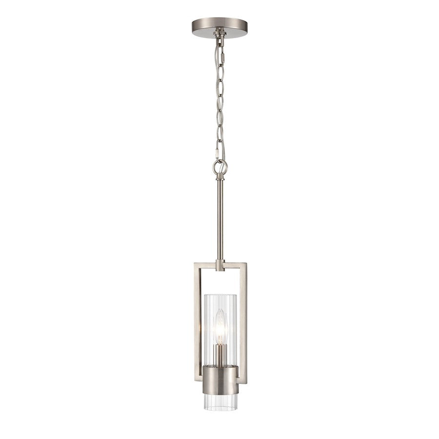 Millennium Lighting Caberton 1 Light Pendant, Nickel/Clear Beveled - 9971-BN