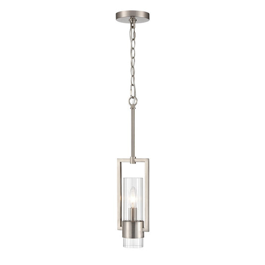 Millennium Lighting Caberton 1 Light Pendant, Nickel/Clear Beveled - 9971-BN