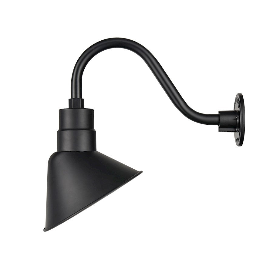 Millennium Lighting R Series 1 Light 11" Angle Shade, Satin Black - LEDRAS10-SB