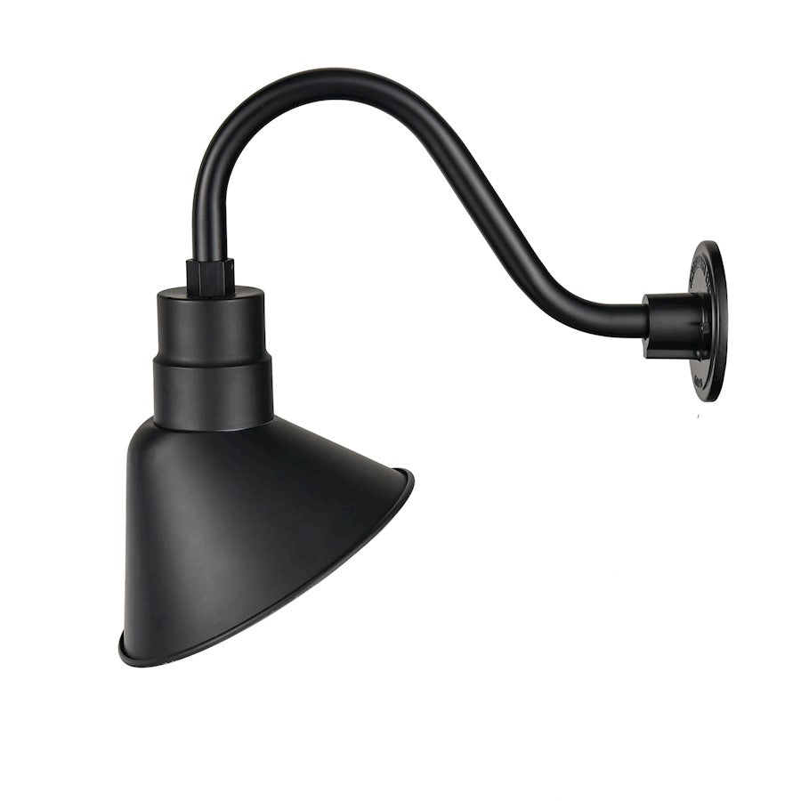 Millennium Lighting R Series 1 Light Angle Shade, Satin Black