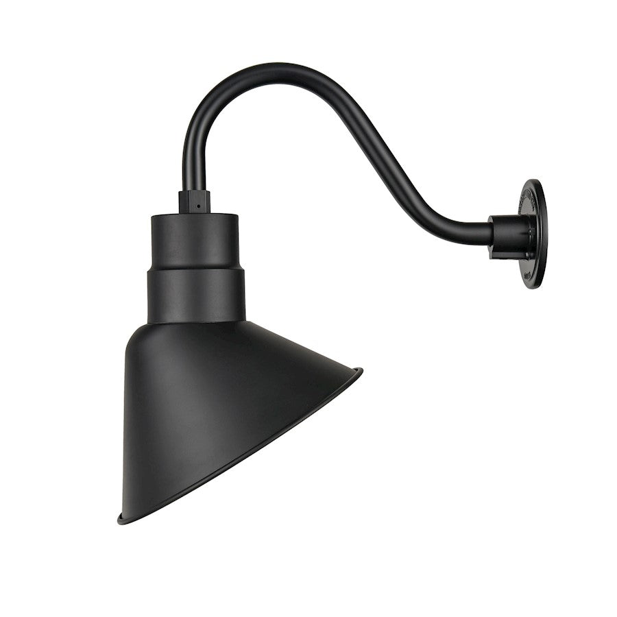 Millennium Lighting R Series 1 Light Angle Shade, Satin Black