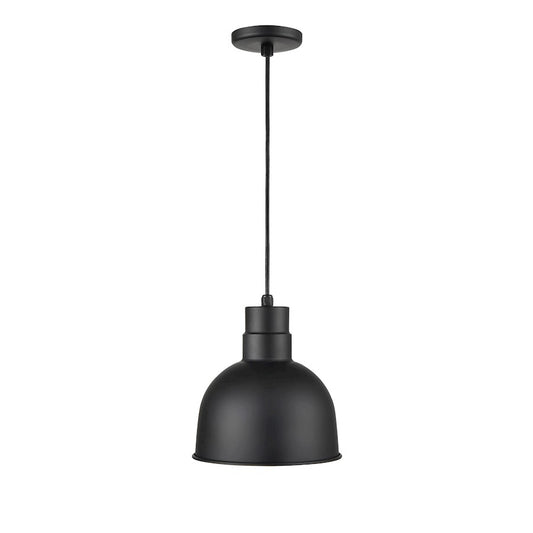 Millennium Lighting R Series 1 Light 10" Deep Bowl Pendant, Black - LEDRDBC10-SB