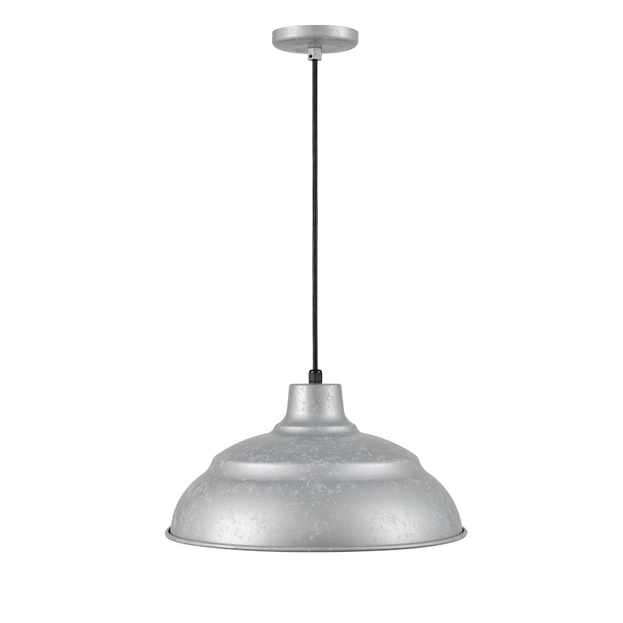 Millennium Lighting R Series 1 Light 9" Pendant, Galvanized - LEDRWHC17-PGA