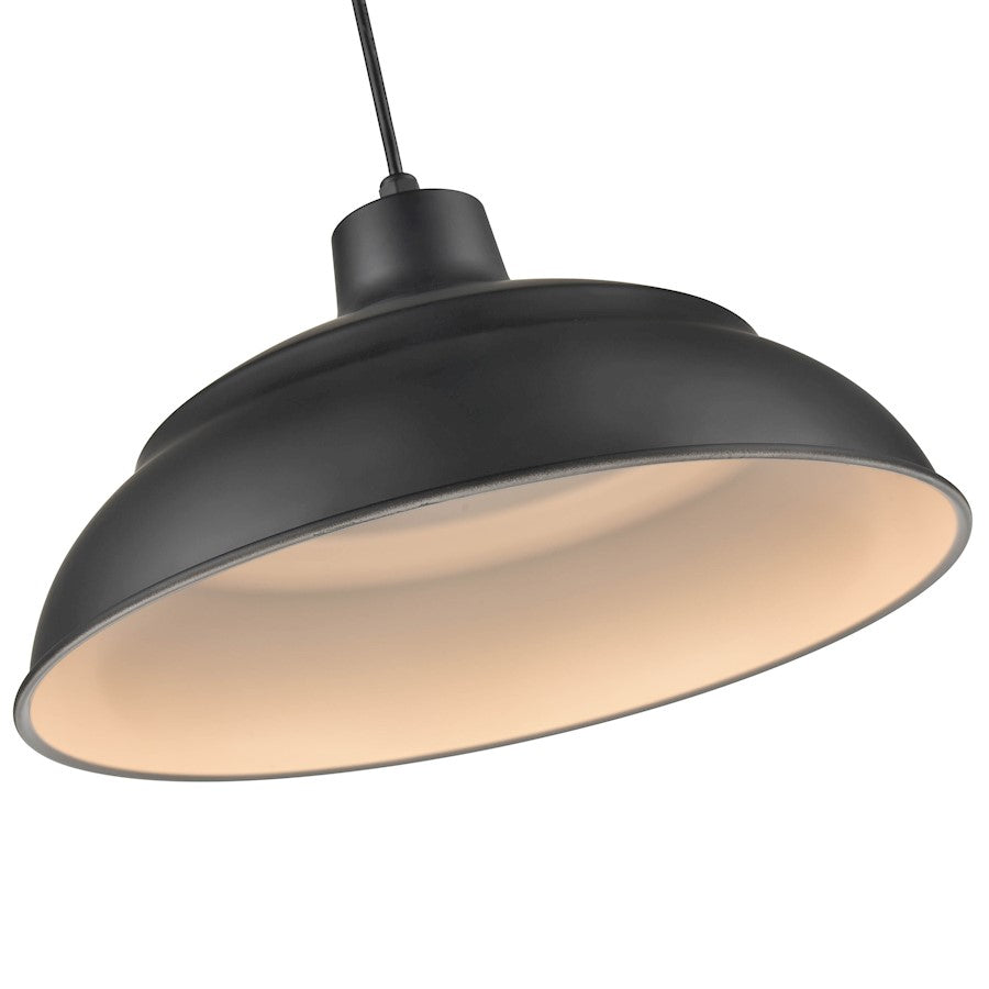 Millennium Lighting R Series 1 Light 9" Pendant, Black - LEDRWHC17-SB