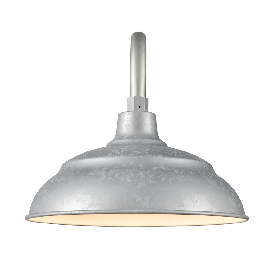 Millennium Lighting R Series 1 Lt 8" Warehouse Shade, Galvanized - LEDRWHS14-PGA