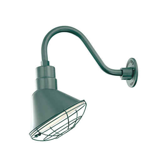 Millennium Lighting R Series 1 Light Angle Shade, Satin Green