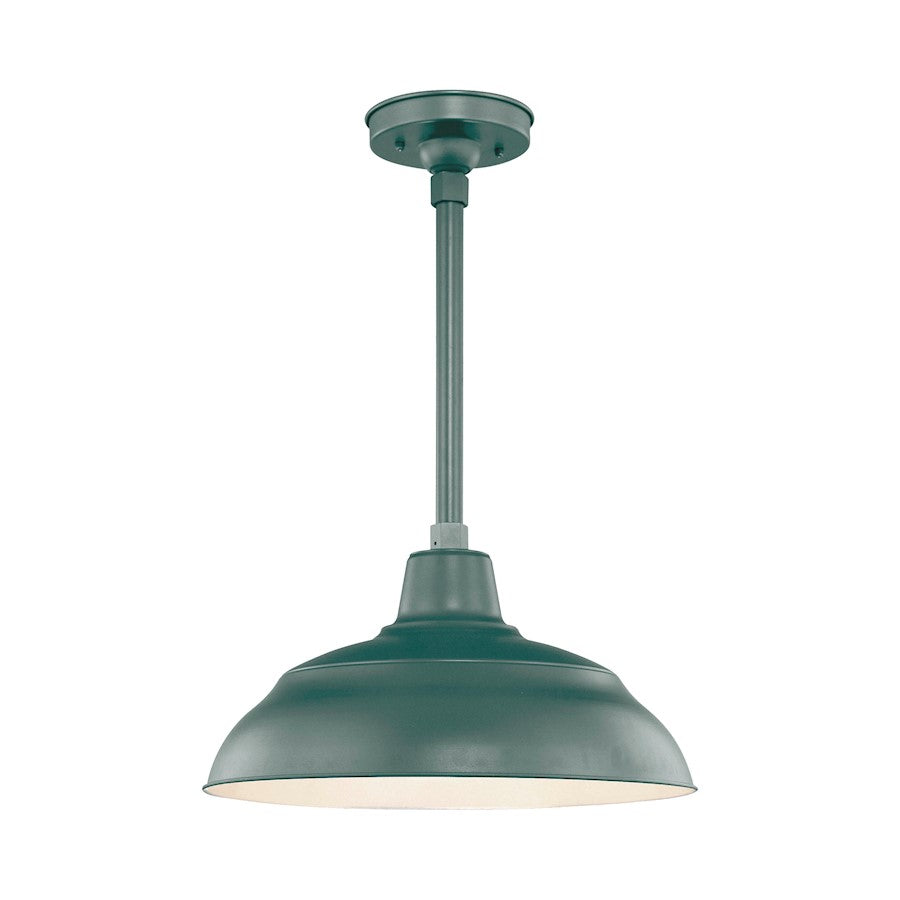 Millennium R Series 1 Light Warehouse"Shade Only", Satin Green, 9.25"