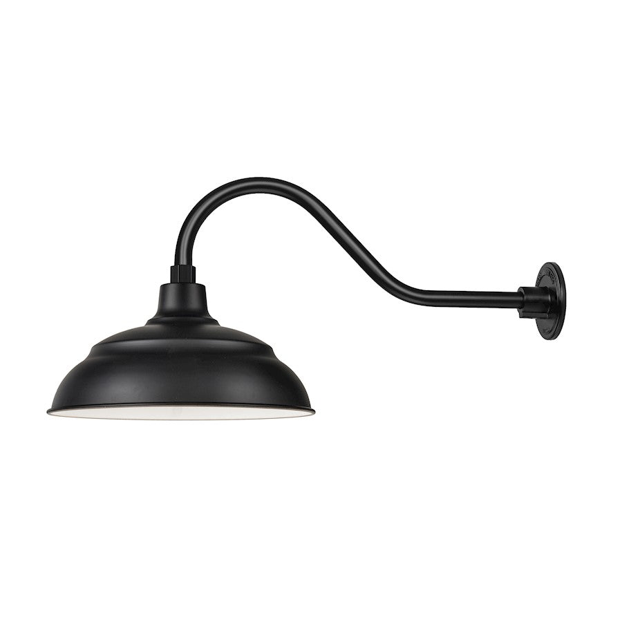 Millennium Lighting R Series 17" Warehouse Shade/22" Gooseneck, B - UWS17GN22-SB