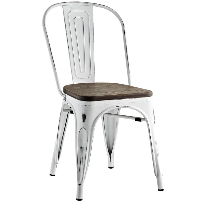 Modway Furniture Promenade Bamboo Side Chair, White - EEI-2028-WHI