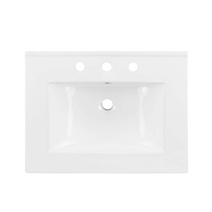 24" Bathroom Sink, White