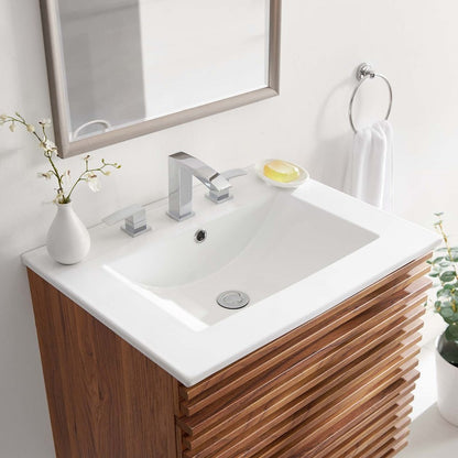 24" Bathroom Sink, White