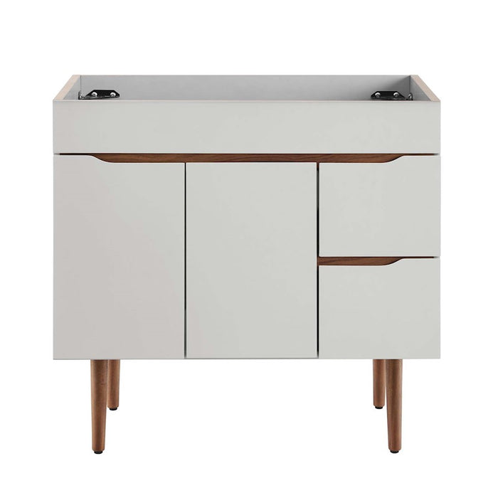 Modway Furniture Harvest 36" Bath Vanity Cabinet, Gray Walnut