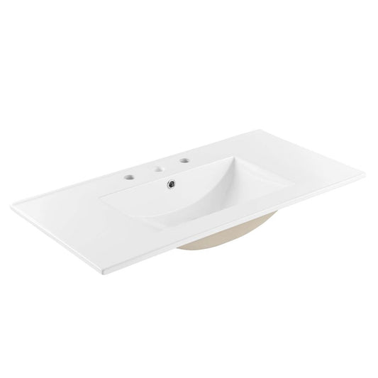 Modway Furniture Cayman 36" Bathroom Sink, White - EEI-4203-WHI